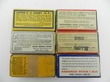 Collectible Ammo: 6 Boxes Vintage .22 Short: Winchester Lesmok, Peters Filmkote, Western Super-X H.P., J.C. Higgins, Rem Hi-Speed Kleanbore (#6611 - 2 of 19