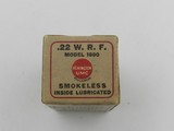 Collectible Ammo: Remington UMC .22 Winchester Smokeless .22 W.R.F. for Winchester Model 1890 (#6612) - 8 of 11