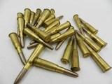 Collectible Ammo: 30 Rounds of Kynoch 8 mm Lebel 8 x 50R Flat Point Bullet with Clip Lebel - Berthier - Gras (#6684) - 1 of 7