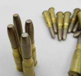 Collectible Ammo: 30 Rounds of Kynoch 8 mm Lebel 8 x 50R Flat Point Bullet with Clip Lebel - Berthier - Gras (#6684) - 3 of 7