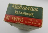 One complete 20-round box of
Remington .41 Swiss rimfire ammuntion for the Vetterli rifle.
Item #6461 - 6 of 8