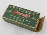 Collectible Ammo: Remington-UMC .30 (7.65mm) Luger Hollow Point, Dog Bone Box, Cat. No. R112
(6865) - 1 of 12