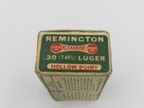 Collectible Ammo: Remington-UMC .30 (7.65mm) Luger Hollow Point, Dog Bone Box, Cat. No. R112
(6865) - 3 of 12