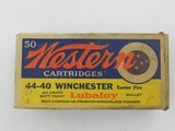 Collectible Ammo: Western .44-40 Winchester 200 grain Soft Point Bullet, Bullseye Box, Catalog No. 4440 - 4 of 9