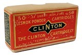 Collectible Ammo: Sealed Box of The Clinton Cartridge Co. Lesmok Powder Cartridges .22 Short Rim Fire - 50 Cartridges - 1 of 8