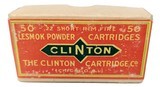 Collectible Ammo: Sealed Box of The Clinton Cartridge Co. Lesmok Powder Cartridges .22 Short Rim Fire - 50 Cartridges - 3 of 8