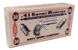 Collectible Ammo: Full Box Navy Arms Company .41 Short Rimfire Oxyless, Non-Mercuric Cartridges - 1 of 5