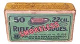 Collectible Ammo: Sealed Box Winchester Repeating Arms Co. .22 Short Smokeless Target Cartridges Greaseless Bullets - 4 of 9