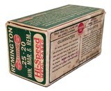 Collectible Ammo: Full Box Remington Arms Co. Kleanbore .25-20 Win. Mar. & Rem. Hi-Speed Metal Cased Delayed Mushroom 60grs - 80HM - 2 of 8