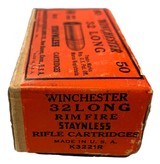 Collectible Ammo: Full Box 50 Rounds 32 Long Rimfire Staynless - 3 of 8