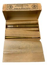 Collectible Ammo: Full Box 10 Rounds of .375 Holland & Holland 235 Grain Copper Pointed Kynoch LTD - 1 of 9