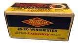 Collectible Ammo Full Box: Western Cartidges 25-20 Winchester 86 Grain Soft Point Lubaloy - 3 of 10