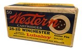 Collectible Ammo Full Box: Western Cartidges 25-20 Winchester 86 Grain Soft Point Lubaloy - 2 of 10
