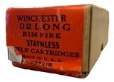 Collectible Ammo: Full Box 50 Rounds of Winchester 32 Long Rimfire Staynless K3221R - 5 of 7