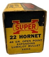 Collectible Ammo: Mixed Box 50 Rounds of Western Super X 22 Hornet 46 Grain Lubaloy HP and SP - 6 of 8
