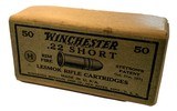 Collectible Ammo: SEALED Box 50 Rounds of Winchester .22 Short Rimfire Lesmok K2254R - 1 of 7