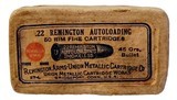 Collectible Ammo: Full Box Remington Arms .22 Remington Autoloading 45 gr. Rim Fire Cartridge Smokeless 27-L - 5 of 8