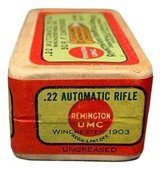 Collectible Ammo: Sealed Box .22 Automatic Rifle Winchester Model 1903 45 Grain Box of 50 Remington #31 - 4 of 6