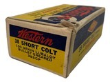 Collectible Ammo: Full Box Western Cartridges .38 Short Colt 130 GN Lubaloy Western #38SCP - 4 of 8