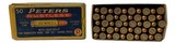 Collectible Ammo: Full Box Peters Rustless Cartridges .351 Win Self Loading for Winchester 1907 Peters #3586 - 1 of 8