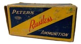 Collectible Ammo: Full Box Peters Rustless Cartridges .351 Win Self Loading for Winchester 1907 Peters #3586 - 3 of 8