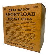 Collectible Ammo: Full Box of 25 Sears Roebuck XTRA-RANGE SPORT LOAD 12 GA Paper Shotshells - 4 of 7