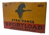 Collectible Ammo: Full Box of 25 Sears Roebuck XTRA-RANGE SPORT LOAD 12 GA Paper Shotshells - 6 of 7