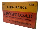 Collectible Ammo: Full Box of 25 Sears Roebuck XTRA-RANGE SPORT LOAD 12 GA Paper Shotshells - 7 of 7