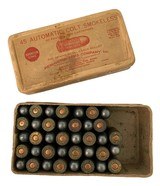 Collectible Ammo Partial Box: WWI 38 Cartridges of Remington UMC .45 Automatic Colt Smokeless for M1911 Dated 1918 - 1 of 10
