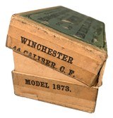 Collectible Ammo: Full Box 50 Rounds Winchester .44 Cal for Winchester Rifle Model 1873 Central Fire Solid Head - 10 of 10