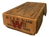 Collectible Ammo Partial Box: 30 Rounds Winchester .38 Smith & Wesson Blank Cartridges - 7 of 8