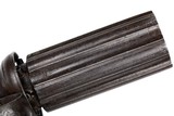 Antique Engraved British Six-Shot Pepperbox .36 Caliber with Birmingham Proof Marks - 10 of 16