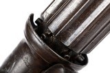 Antique Engraved British Six-Shot Pepperbox .36 Caliber with Birmingham Proof Marks - 12 of 16