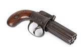 Antique Engraved British Six-Shot Pepperbox .36 Caliber with Birmingham Proof Marks - 1 of 16