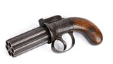 Antique Engraved British Six-Shot Pepperbox .36 Caliber with Birmingham Proof Marks - 5 of 16