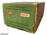 Collectible Ammo: Full Box 50 Remington UMC .45 Government Primed Metallic Shells REM #409-A - 6 of 9