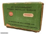 Collectible Ammo: Full Box 50 Remington UMC .45 Government Primed Metallic Shells REM #409-A - 2 of 9