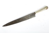 Antique Gaucho Type Knife Nickel Silver Handle - 1 of 8