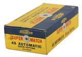 Collectible Ammo: Full Box Western Super Match 45 Automatic 210 Grain Lead Clean Cutting Bullet 45 AMRP Bullseye Box - 2 of 8