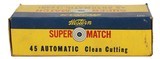 Collectible Ammo: Full Box Western Super Match 45 Automatic 210 Grain Lead Clean Cutting Bullet 45 AMRP Bullseye Box - 3 of 8