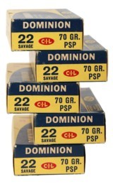 Collectible Ammo: Full Box 20 Rounds Dominion 22 Savage 70 GR. PSP (22 High Power) - 1 of 11