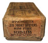 Collectible Ammo: Partial Box 49 Rounds of Winchester .25 Short Stevens 65 Grain Staynless - 4 of 8