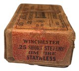 Collectible Ammo: Partial Box 49 Rounds of Winchester .25 Short Stevens 65 Grain Staynless - 6 of 8