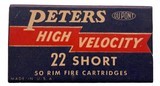 Collectible Ammo: Full Brick 500 Rounds of Peters High Velocity .22 Short #2267 - 2 of 11