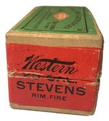 Collectible Ammo: Full Box 50 Rounds of Western 25 Cal. Stevens 65 Grain Bullet Western #K1314T (.25 Stevens) - 4 of 8