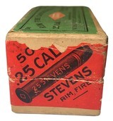 Collectible Ammo: Full Box 50 Rounds of Western 25 Cal. Stevens 65 Grain Bullet Western #K1314T (.25 Stevens) - 6 of 8