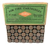 Collectible Ammo: Full Box 50 Rounds of Western 25 Cal. Stevens 65 Grain Bullet Western #K1314T (.25 Stevens) - 1 of 8