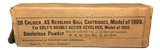 Collectible Ammo: Full Sealed Box 20 Rounds of Frankford Arsenal Cal .45 Revolver Ball Cartridges For Colt 1909 R.S.Q. Lot No. 2 of 1910 - 1 of 6