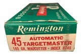 Collectible Ammo: Full Box 50 Cartridges of Remington Automatic TargetMaster 185 GR. Wadcutter REM #6745 - 2 of 7
