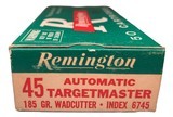 Collectible Ammo: Full Box 50 Cartridges of Remington Automatic TargetMaster 185 GR. Wadcutter REM #6745 - 4 of 7